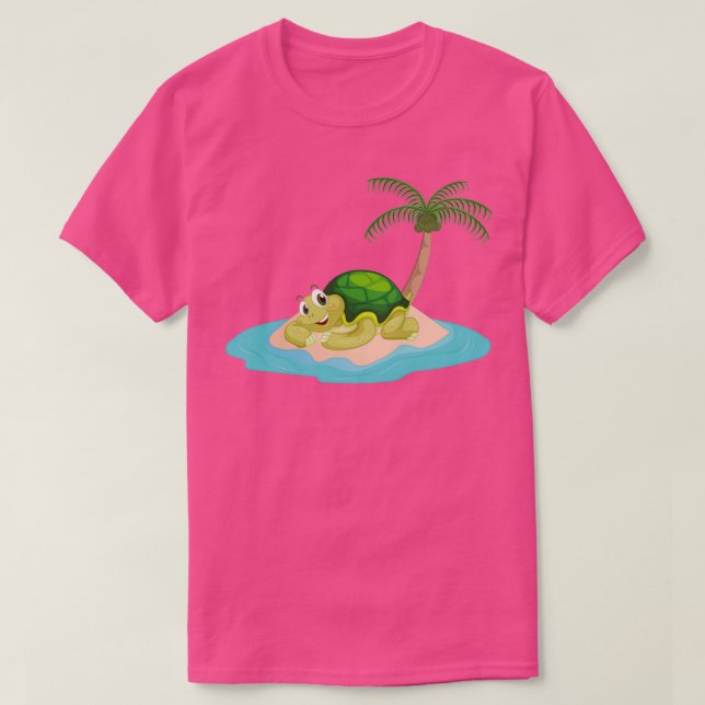 Camiseta Desert Tortoise Turtle na Ilha para Homens Mulhere (Frente do Design)