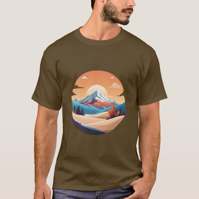 Camiseta Desert Window to Snowy Peaks Art. (Frente)