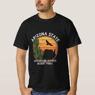 Camiseta Deserto De Aves Sunset Vibes Arizona Cactus De Mon