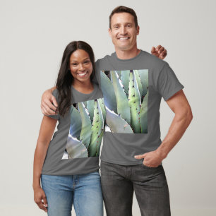 Camiseta Deserto De Tequila De Cactos Azuis Sucultos De Aga