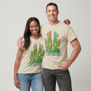 Camiseta Deserto De Wanderlust Cactus Retro Sunburst Design