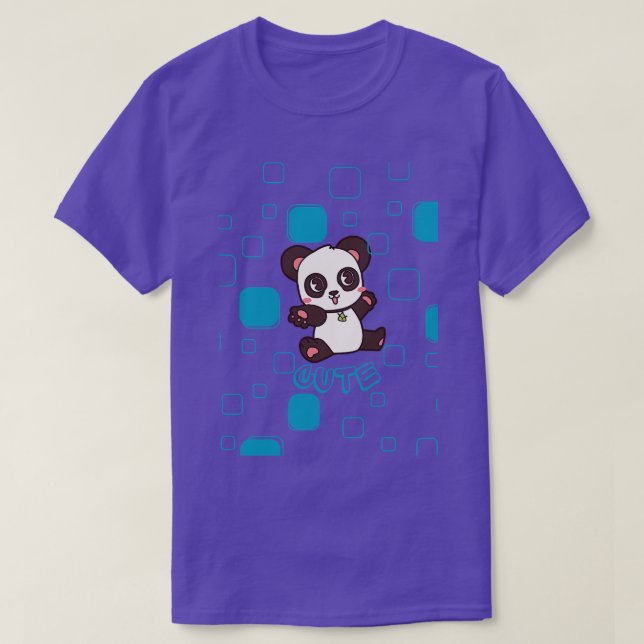 Camiseta deserto panda fofo (Frente do Design)
