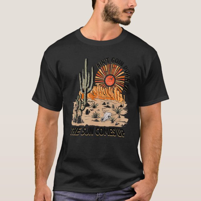 Camiseta Deserto Sunset não desce até o Sol chegar (Frente)