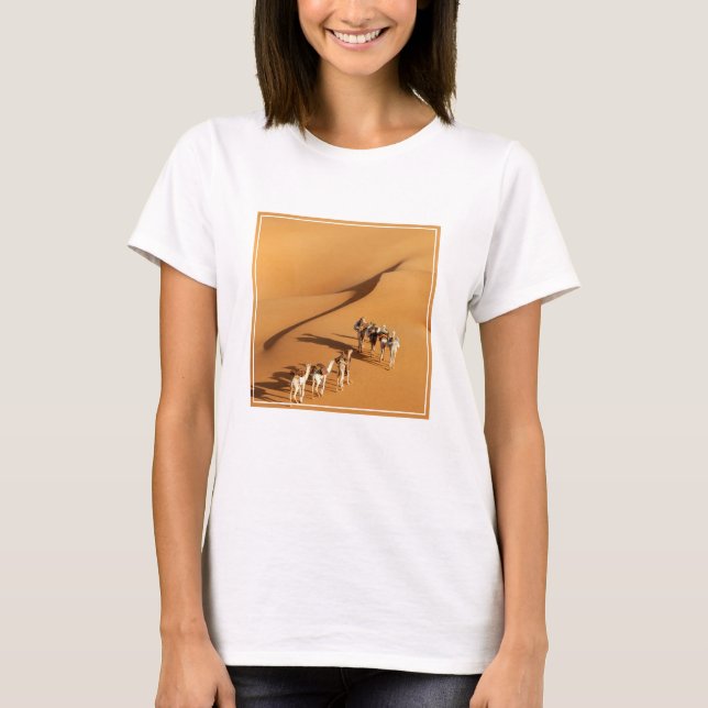 Camiseta Desertos | Tuareg Walk com Camels (Frente)