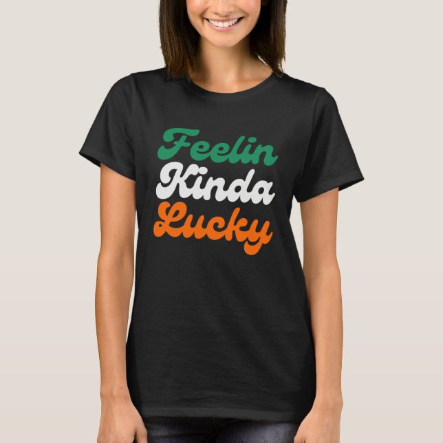Camiseta Desfilada do dia de São Patrício com sorte (Frente)