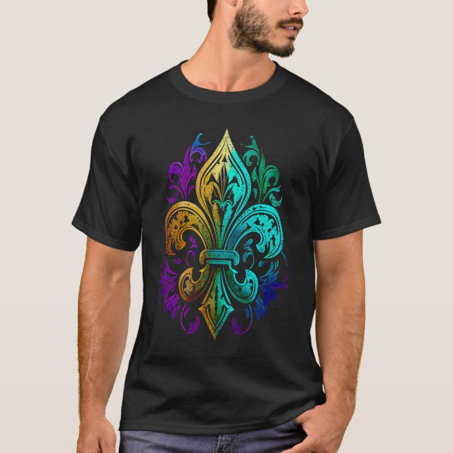 Camiseta Desfile de Carnaval Mardi Gras engraçado com festa (Frente)