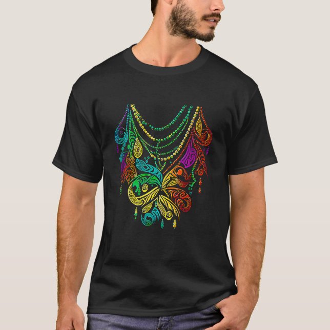 Camiseta Desfile de Carnaval Mardi Gras engraçado com festa (Frente)