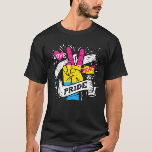 Camiseta Desfile de Gay do Orgulho da Paz em Pânico LGBTQ