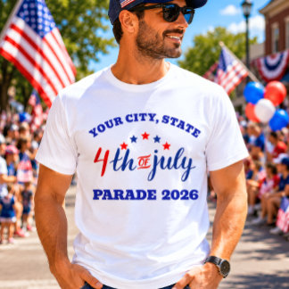 Camiseta Desfile do Dia 4 de Julho dos EUA 2026