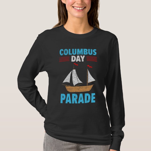 Camiseta Desfile do Dia de Colombo Christopher Columbus Íta (Frente)