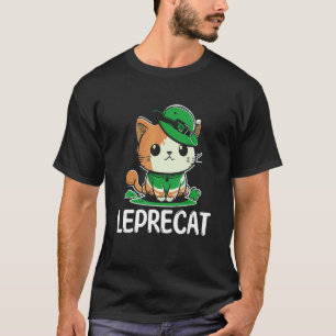 Camiseta Desfile do Dia de São Patrício leprecat Gato irlan
