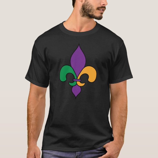 Camiseta Desfile Moderno do Fleur de Lis do Mardi Gras (Frente)