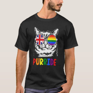 Camiseta Desfile Puride Gay Pride Uk Bandeira Gato Legal Co