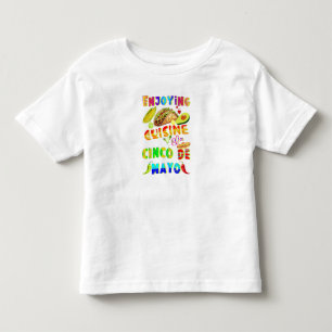 Camiseta Desfrutando Da Cuisine Em Cinco De Mayo
