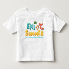 Camiseta Desfrute da ilustração de texto de verão