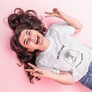 Camiseta Desfrute das pequenas coisas e faça uma citação mo