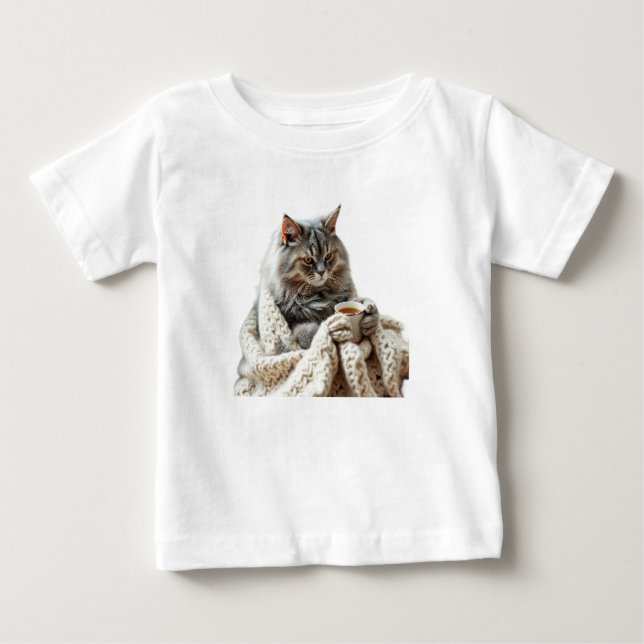 Camiseta Desfrute do Cat Winter Tea (Frente)