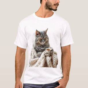 Camiseta Desfrute do Cat Winter Tea