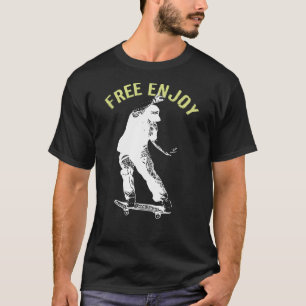 Camiseta Desfrute do skate urbano retrô