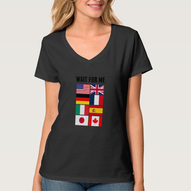 Camiseta Desfrute dos sinalizadores de país que viajam e me (Frente)