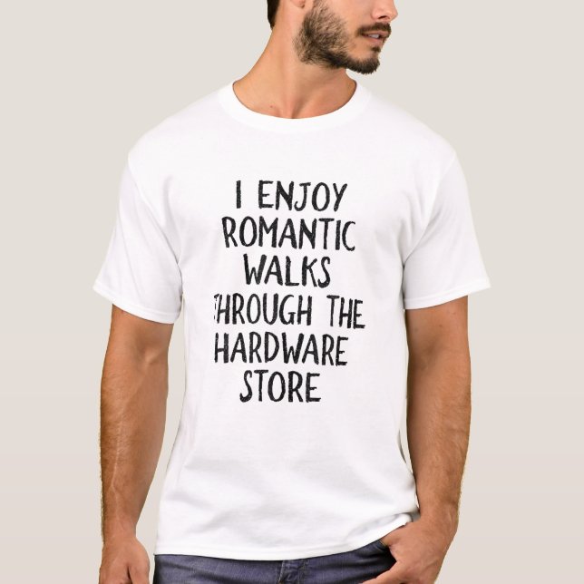 Camiseta Desfruto De Longas Caminhadas Românticas Através D (Frente)