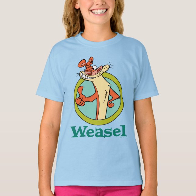Camiseta Desgastar Gráfico de Caracteres (Frente)