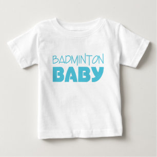 Camiseta Desgaste do bebê do Badminton (azul)