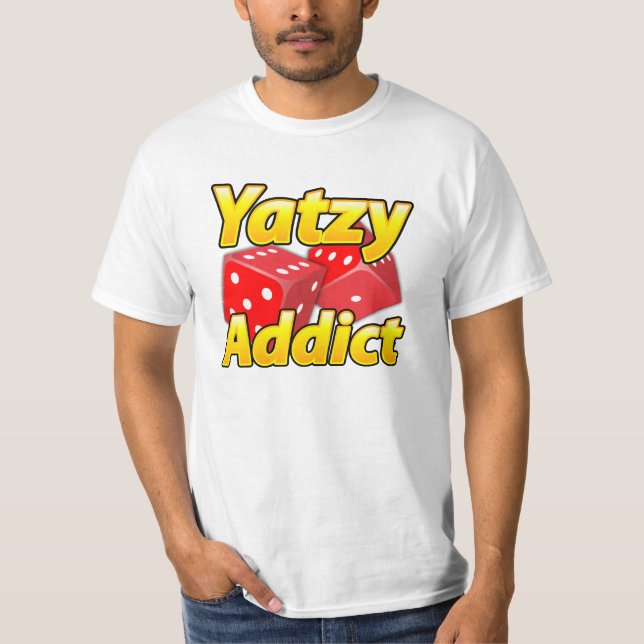 Camiseta Desgaste do divertimento do viciado de Yatzy pro! (Frente)