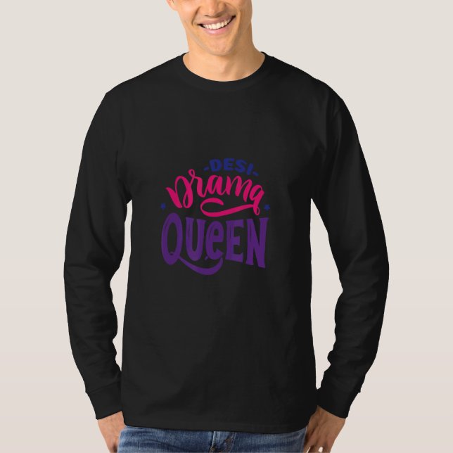 Camiseta Desi Drama Queen Bollywood Memes (Frente)