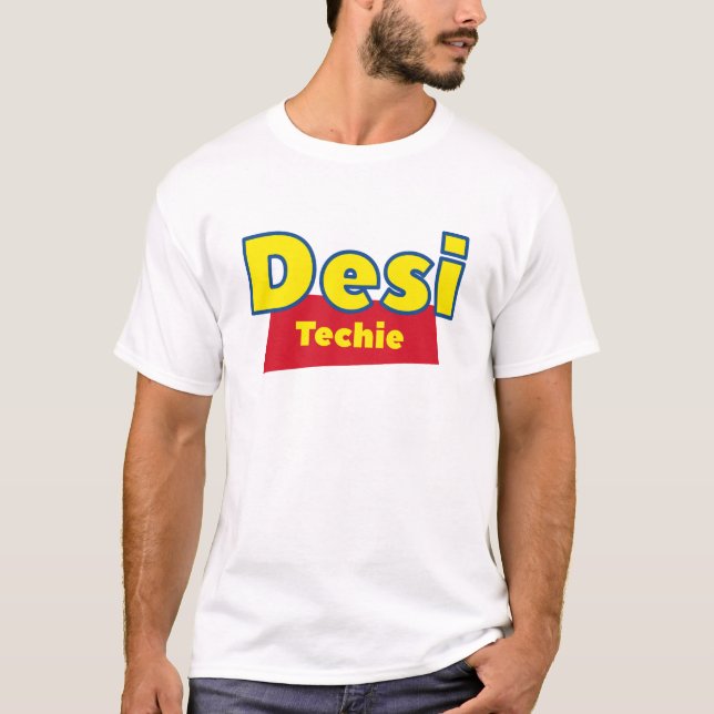 Camiseta Desi Techie, Índia Tee, Desi Indian Pride (Frente)