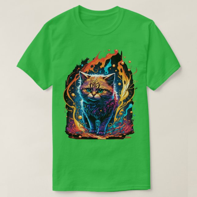 Camiseta Design 1 de Gatos Mágicos (Frente do Design)