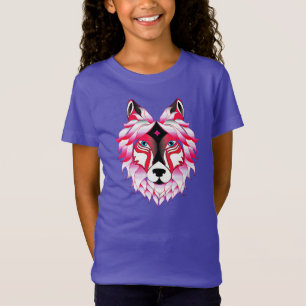 Camiseta Design- 24531 Pink Wolf Head