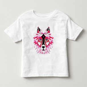 Camiseta Design- 24531 Pink Wolf Head