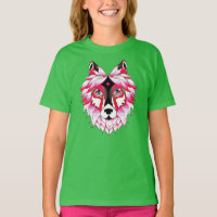 Design- 24531 Pink Wolf Head
