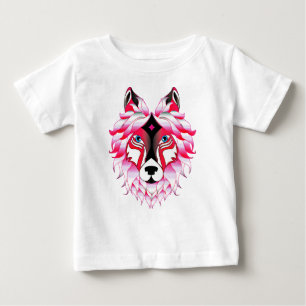 Camiseta Design- 24531 Pink Wolf Head