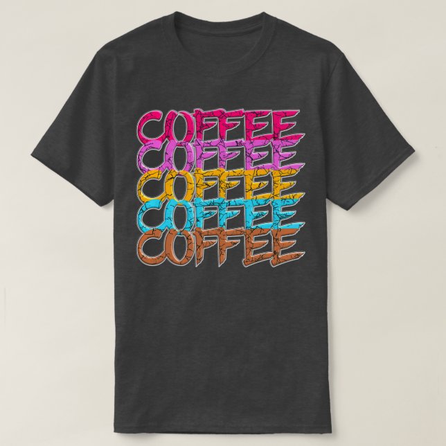 Camiseta design 3D - Camisa-T do CAFÉ-CAFÉ-CAFÉ (Frente do Design)