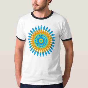 Camiseta Design- 68567, de cor azul geométrica