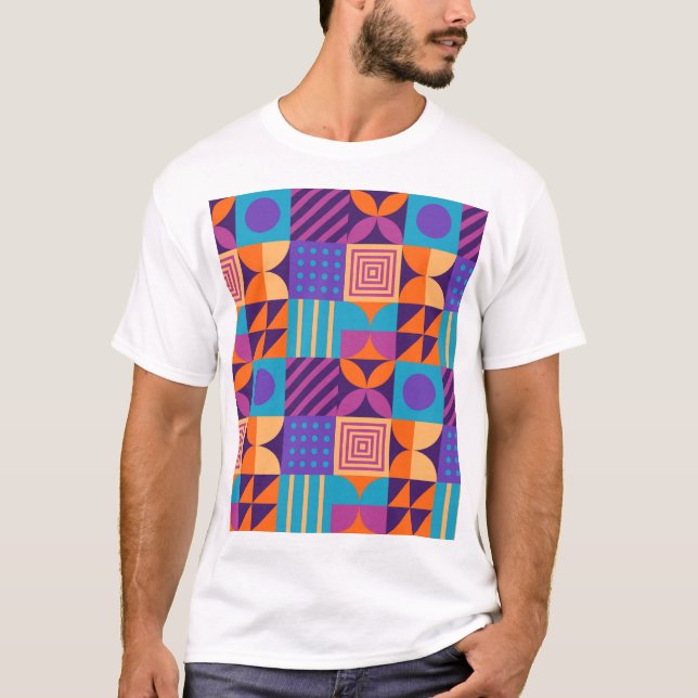 Camiseta Design Abstrac, Papel de parede, fundo Poster. (Frente)