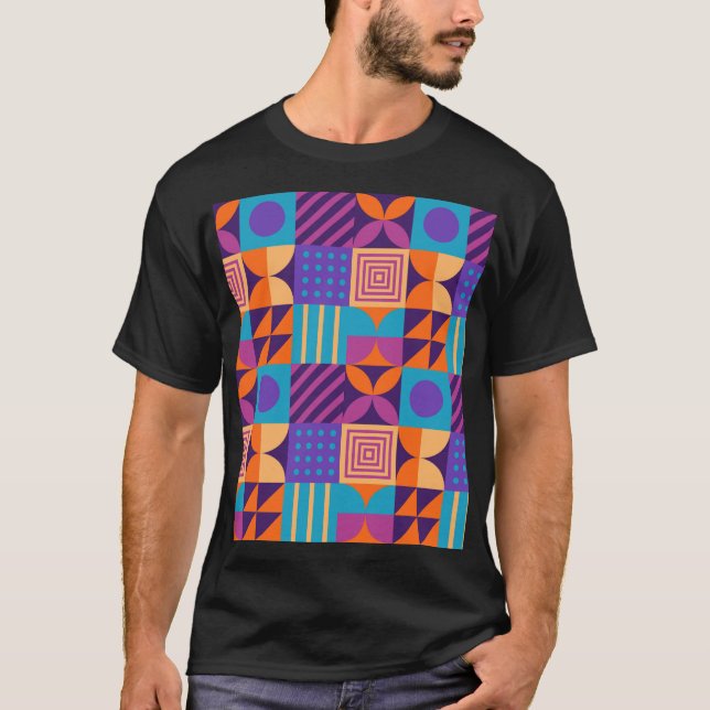 Camiseta Design Abstrac, Papel de parede, fundo Poster. (Frente)