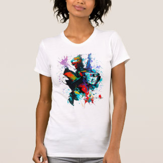 Camiseta Design abstrato colorido como uma cor de água!