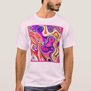 Camiseta Design abstrato colorido no foco