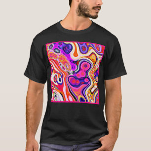 Camiseta Design abstrato colorido no foco