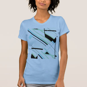 Camiseta Design Abstrato das Linhas Diagonais de Casa Negra