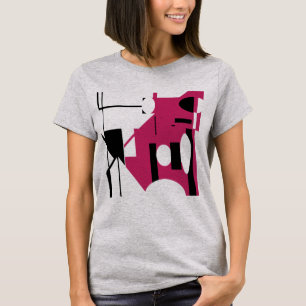 Camiseta Design abstrato de Forma Geométrica Negra