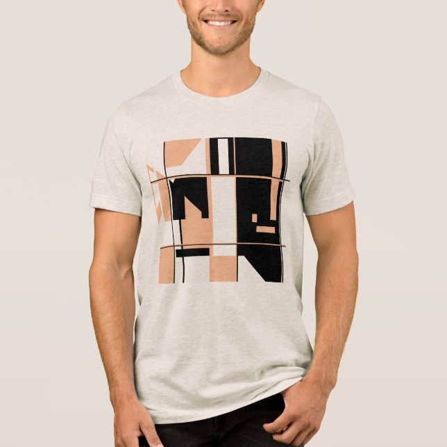 Camiseta Design Abstrato de placa de jogos de laranja  pret (Frente)