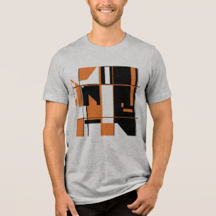 Camiseta Design Abstrato de quadro de jogos preto brilhante