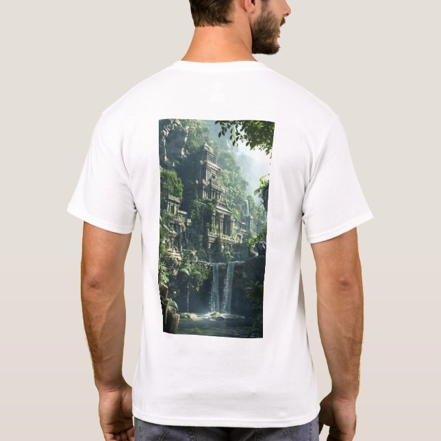 Camiseta Design abstrato detalhado de Hyper-realístico T-S (Verso)