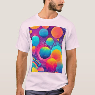 Camiseta Design abstrato do Neon Cosmos