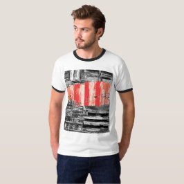 Camiseta – Design Abstrato Red Pulse