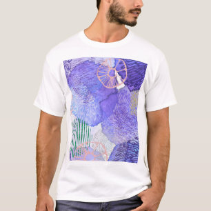 Camiseta Design Abstrato Roxo